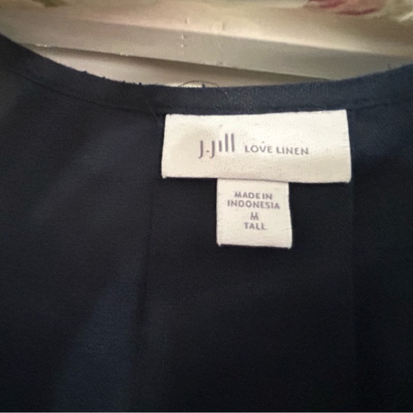 JJill 100% linen Navy Blue tank dress - Picture 4 of 6